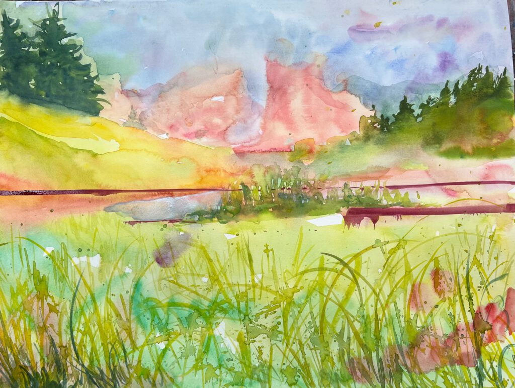 Aquarelle Vallée de la Clarée