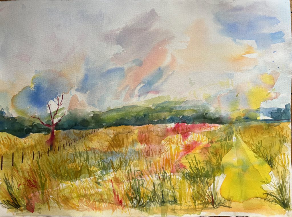 Larbrebleubaladeaquarelle